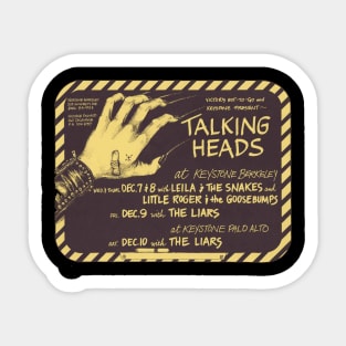 Talking Heads at Keystone Berkeley Sticker